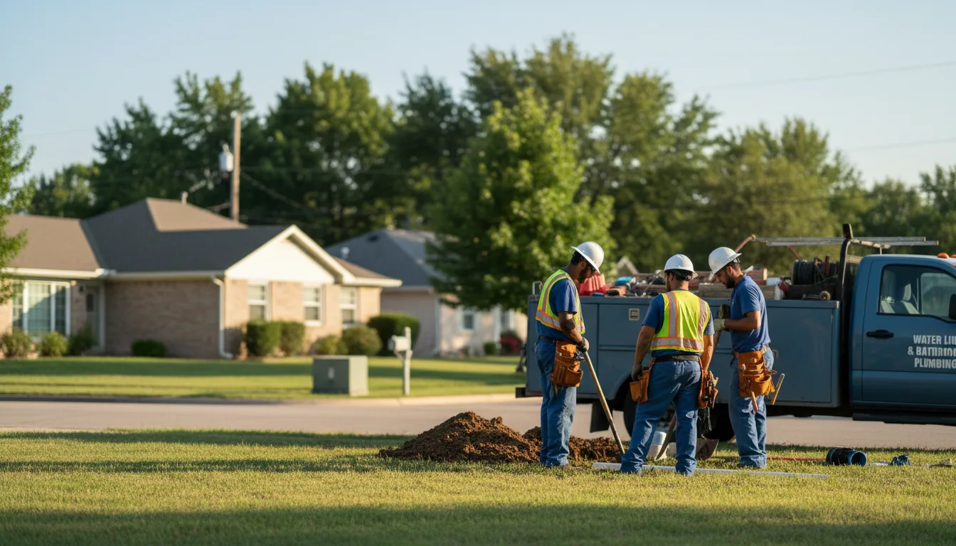 Residential water line and bathroom plumbing service in Forestville, MD